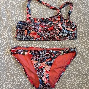 Tommy Bahama Red and Blue Floral Bikini